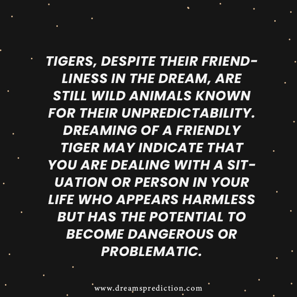 Negative Friendly Tiger Dream Meaning