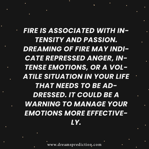 Negative Meanings Of Dreams About Fire