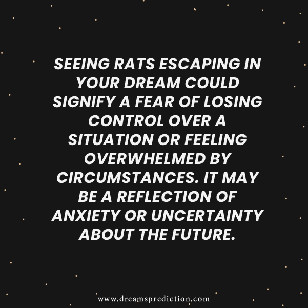 Negative Meanings about Dream Of Rats Running