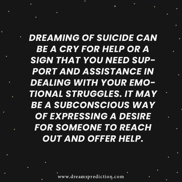 Negative Meanings about Dream of Suicide