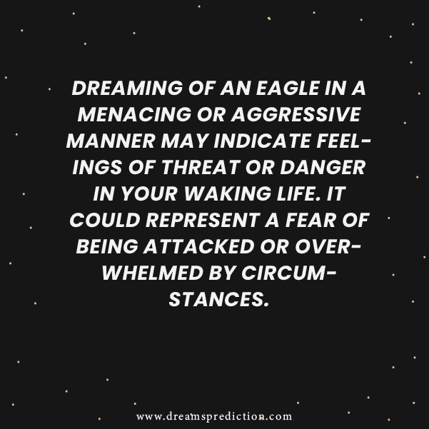 Negative Meanings about Dreaming Of An Eagle