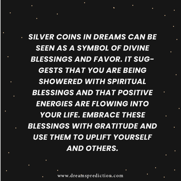 Negative Meanings about Dreaming of Someone Giving You Silver Coins