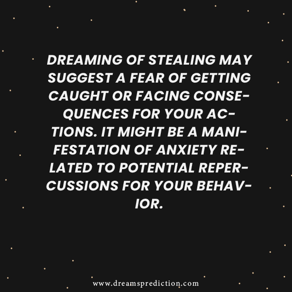 Negative Meanings about Dreams of Stealing