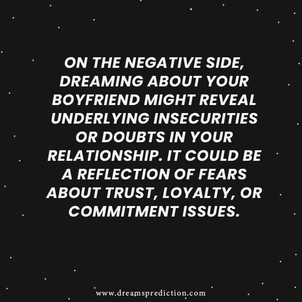 Negative Meanings of Dream About Boyfriend