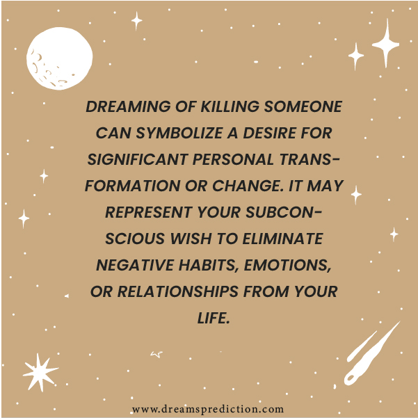 Positive Meanings About Dream Of Killing Someone