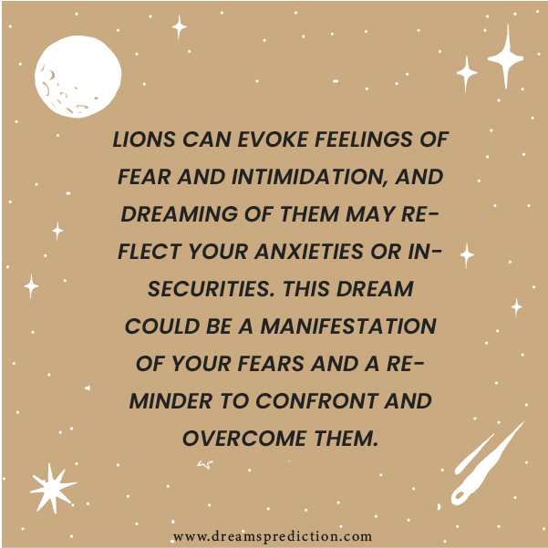 Positive Meanings Dreaming Of Lion Meaning