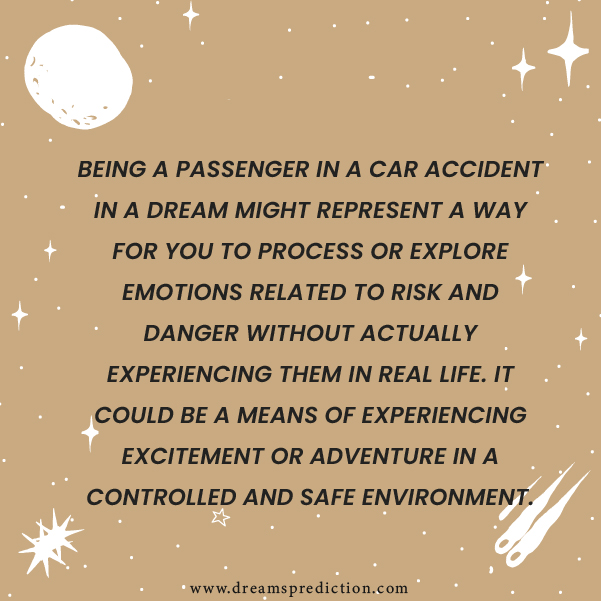 Positive Meanings Of Dream About Car Accident As A Passenger