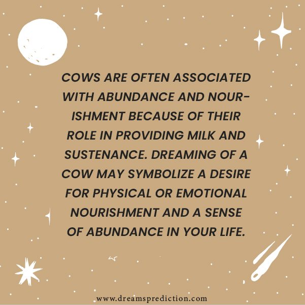 Positive Meanings about Dream Of Cow