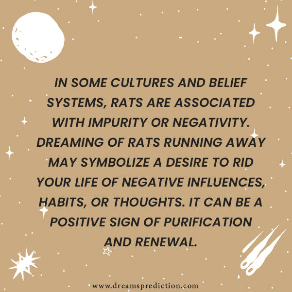 Positive Meanings about Dream Of Rats Running