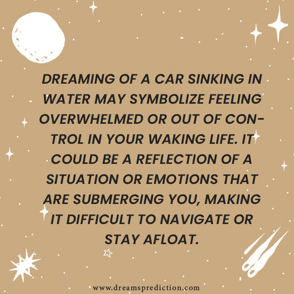 Positive Meanings about Dream of Drowning in a Car